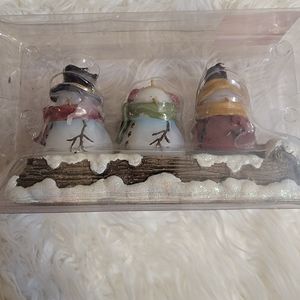 Kohl's Snowman 3 tealight set